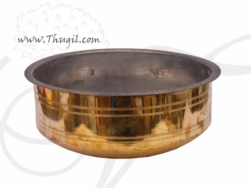 Pithalai Pathiram Brass Cooking Milk Boiling with Tin Coating 3 Lts