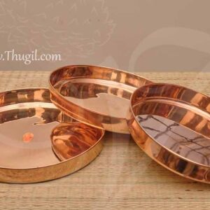 Copper Plate Multipurpose Utility / Thali / Taalam Buy Now - 3 pieces