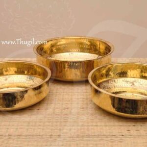 Brass Countainer 3 bowl pithalai for gift storage traditional dish India buy online
