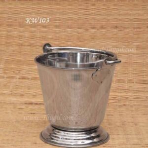 Mini Stainless Steel Bucket for Snacks 4.5 Inches