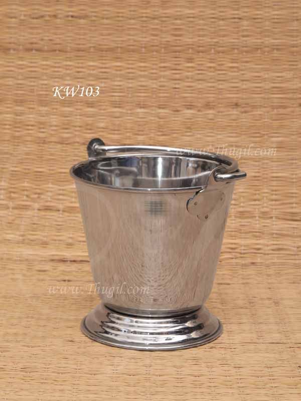 Mini Stainless Steel Bucket for Snacks 4.5 Inches