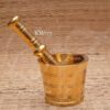 Brass Mortar and Pestle for Cooking Decoration Kitchen Spice Grinder 2.5 inches