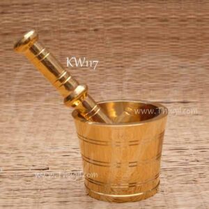 Brass Mortar and Pestle for Cooking Decoration Kitchen Spice Grinder 2.5 inches
