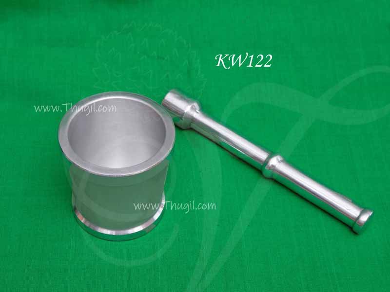 Aluminium Steel Mortar and Pestle for Cooking decoration kitchen indian 3 inches