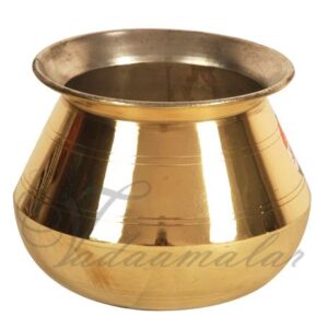 5 Liters Brass Cooking Utensil Milk Boiling Pongal Pot Panai Buy now