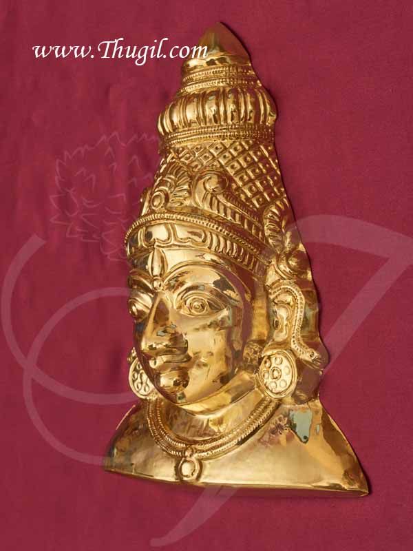Mask Goddess Vara Laksmi Face Brass Ammavu Decorations Buy Now 5 inches