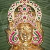 Goddess Mariamman Face Brass Vara Laksmi Amma with Decorations - 9 inches