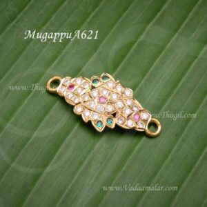 One Line Pendant Poonol Jewellery Peruam Poonool Punal With Multi Stones