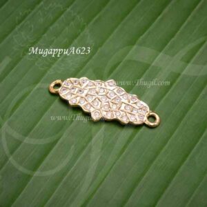 One Line Pendant Poonol Jewellery Peruam Poonool Punal With White Stones