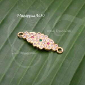 One Line Pendant Poonol Jewellery Peruam Poonool Punal With Multi Stones
