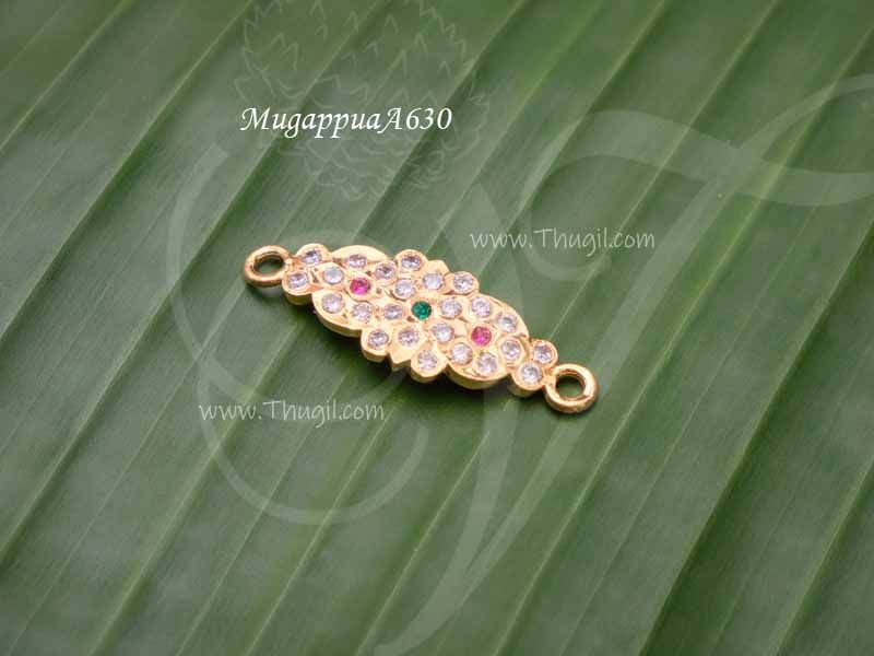One Line Pendant Poonol Jewellery Peruam Poonool Punal With Multi Stones
