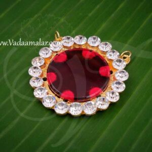 Round Red Pathakam For Hindu Idols Statues for Temple 2.2 Inches