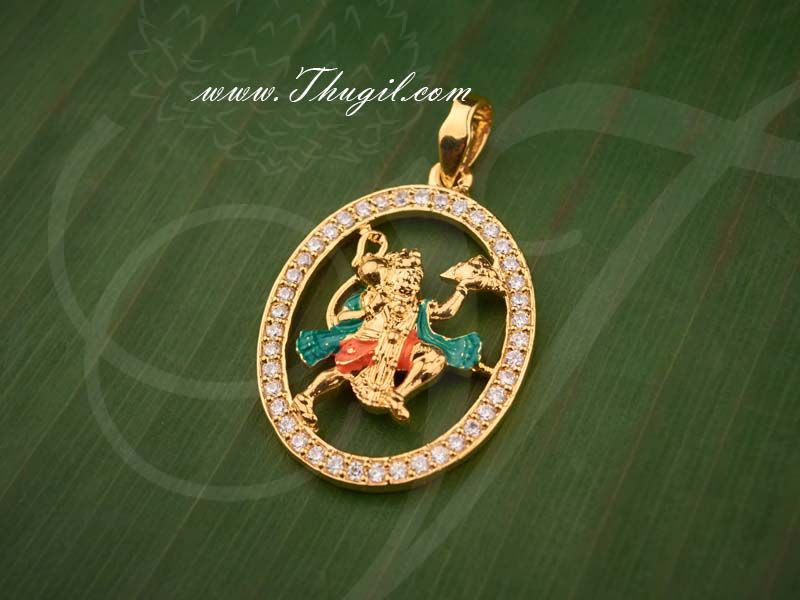 Lord Hanuman American Diamond Stones Pendant Buy Online