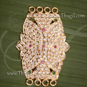 Four Line Pendant Poonol Jewellery Peruam Poonool Punal With Stones