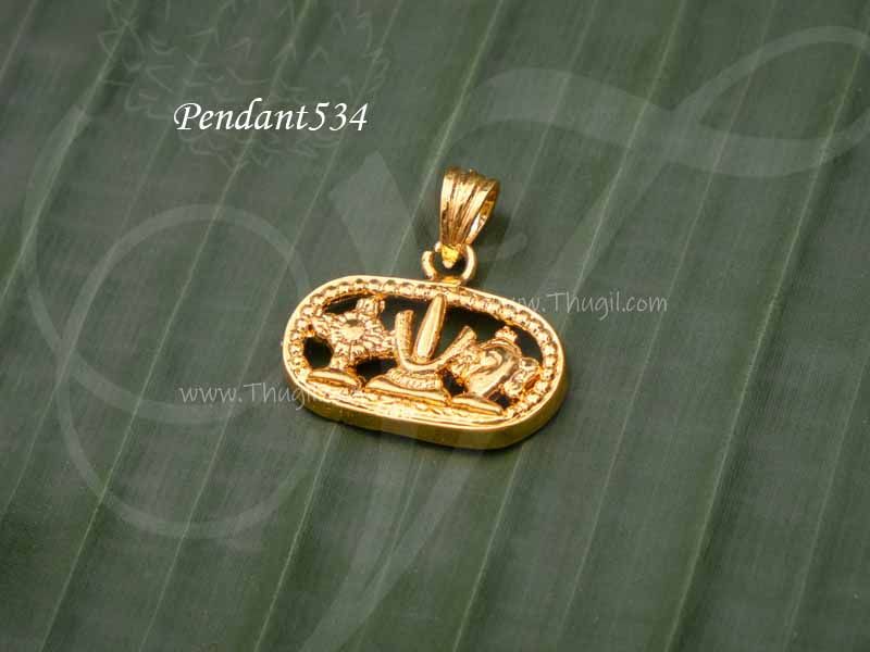 Namam Sangu Chakar Design Small Size Pendant Gold Plated Dollar 1 inches