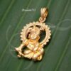 Krishna Baby Pendant Gold-Plated Crawling with Dollar Design 1 inch