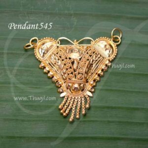 Pendant Gold Plated with Design Dollar for Women 2 Inches