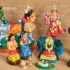 Vasthu Lakshmi Amma Set With Kamadhenu With Paper Mache Golu Bommai Dolls