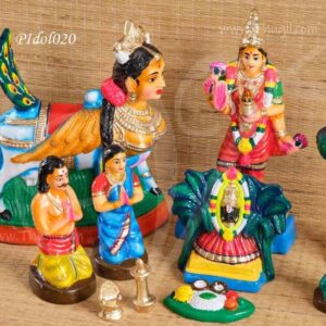 Vasthu Lakshmi Amma Set With Kamadhenu With Paper Mache Golu Bommai Dolls