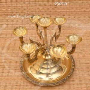 Seven Kilai Aarathi Brass Pancharati Deepam Set - 6.5 inches