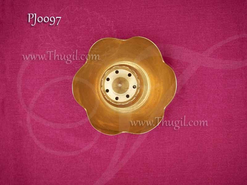 Gift Brass Flower Shaped Agarbatti Stand Holder 2 inches