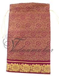 Traditional Hand Made Weddings Cloth Tissue Bags Pouchs Wedding Festivals Puja India
