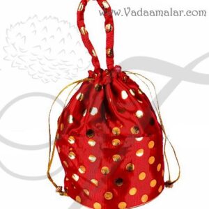 7 x 4 Festival Gifts Cloth Bags Pouchs Tissue Polka Dots Wedding India Buy Online