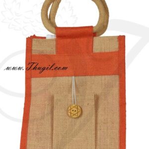 10.5" Beautiful Jute Bags/ Pouches for Wedding and Engagement