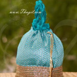 8.5 x 9 Potli Bag golden lace Wedding Return Gift Hamper Pouch Buy Now