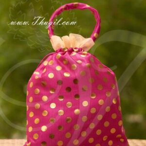 12-15 inches Potli Bag with wide golden lace Wedding Return Gift Buy Now