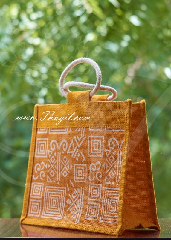 8.5" Beautiful Jute Bags/ Pouches for Wedding and Return Gift Buy Now