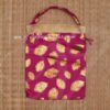 Return Gift Bag Pink Potli Bag with wide lace Buy Now 10 x 8