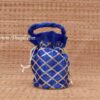 Wedding Return Gift Pouch Potli Bag Thamboolam Bags Blue Colour - 8 x 6 Buy Now