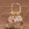 Wedding Return Gift Pouch Potli Bag Thamboolam Bags Half White Colour - 10 x 8 Buy Now