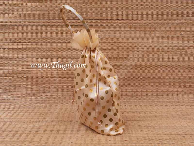 Wedding Return Gift Pouch Potli Bag Thamboolam Bags Half White Colour - 8 x 6 Buy Now