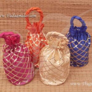 Assorted Wedding Return Gift Pouch Thamboolam Bags 10 x 8 Buy Now