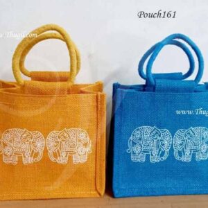 50 Jute Bags for Navaratri Gifts Ganesha Puja Medium Size India 7 inches x 7 inches