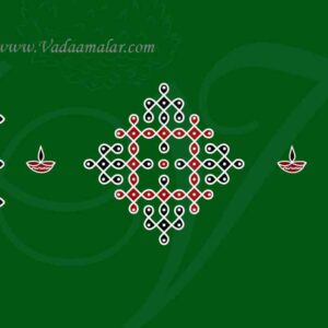 Kolam Lamp Muggu Muggulu Backdrop Banner Rangoli Decorations Festivals