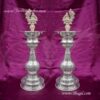 German Silver Peacock Diya Vilakku Deepam Diya Buy Now- 14", 2 pieces