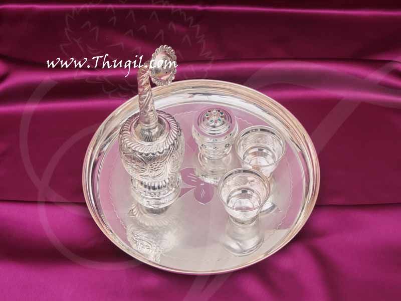 Paneer Chandan Kumkum Set - German Silver For Wedding Weclome Buy Online