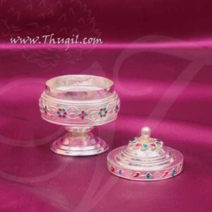 German Silver Kumkum Cup For Wedding Weclome Set Buy Now 2.5 inches
