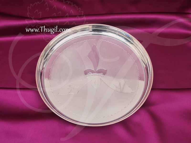 German Silver Round Plate Thambolam Thali Thattu 11 inches