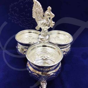 German Silver Chandan Kumkum Wedding Weclome Set Buy now 4"