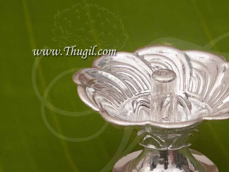 German Silver Small Size Lamp Diya for Gift Vilaku 1.5 inches