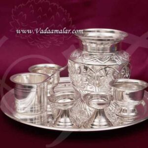 German Silver Puja Wedding Set Buy Now