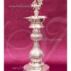 German Silver Peacock Diya Vilakku Deepam Diya Buy Now- 16"