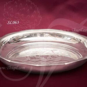 German Silver Round Plate Thambolam Thali 9.5 Inches