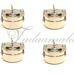 Stainless Steel 2 Tier India Tiffin Luch Box Storage Containers