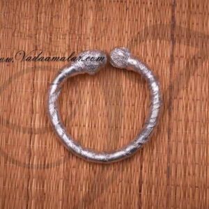 Lord Shiva / Shiv Silver Cloth Thandai Ankle Cuff Thick Payal 1 pair