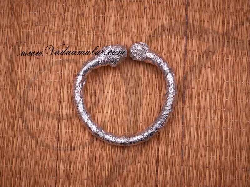 Lord Shiva / Shiv Silver Cloth Thandai Ankle Cuff Thick Payal 1 pair